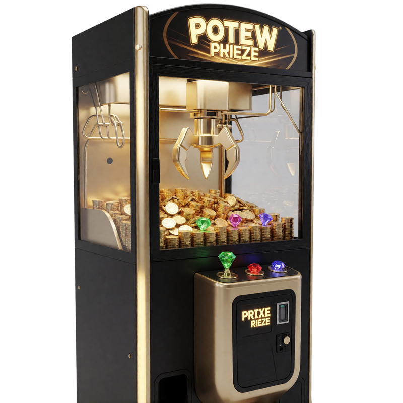 Bonus Crab Greifmaschine von Millioner Casino in gold-schwarzem Premium-Design mit Preisen im Greifarm
