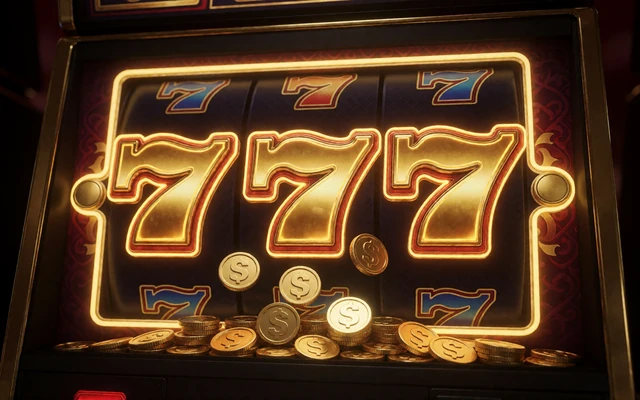 Spielautomat mit Jackpot-Gewinn und goldenen Siebenen bei Millioner Casino